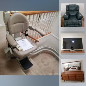 MaxSold Auction: This online auction features TVs, MCM furniture, stairlift, chest freezer, power tools, pressure washer, collectible spoons & plates, rose glass, Fenton vases, small kitchen appliances, exercise bike, area rugs, vintage fur coat and much more!