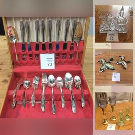 MaxSold Auction: This online auction features depression glass, 1988 Olympic Barbie, crystal bowl, silver Overlay glass, Royal Memorabilia, teacups, Novelty glasses, collector plates and much more!