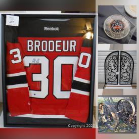 MaxSold Auction: This online auction features Autographed Jersey, Martin Brodeur collectibles, Vintage Tools, Coloured Twoonies, Slag Glass Lampshades, Sports & Non-Sports Cards, Garden Art, Comics, Comics, Vintage Mower, Giant Saw Blade and much more!