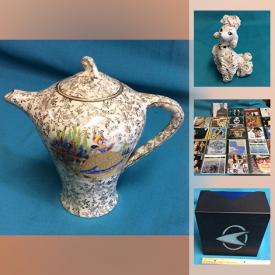 MaxSold Auction: This online auction features vintage teapot, vintage crock, Nescafe coffee machine, antique stone ginger beer bottle, vintage fishing gear, vintage fur change purse, vintage books and much more!