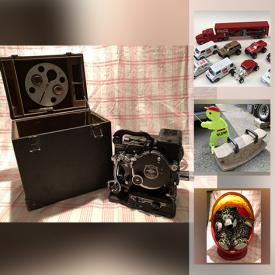 MaxSold Auction: This online auction features power & hand tools, rollerblades, figure skates, outdoor games, camping gear, vintage diecast toys, vintage Kodascope projector, soapstone carvings, slot car racing set, puzzles & games, binoculars, kids wetsuit, small kitchen appliances, wine fridge and much more!