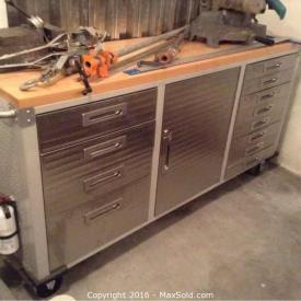 MaxSold Auction: This inaugural MaxSold Naples Downsizing Online Auction featured a Hossfeld Bender which brought in $720, and Metal Rolling Tool cabinet brought in $560, and a Miller Syncrnowave Welder which sold for $910. All this equals one happy seller.