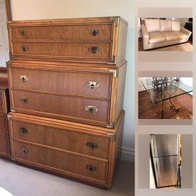 MaxSold Auction: This online auction features MCM furniture, La-Z-Boy recliner, printer, leather sofa, feather sofa pillows, Tarkay print, antique tables, BBQs, shark steamer, Dresden figurines, Limoges miniatures, refrigerator, jewelry, dragon embroidery and much more!