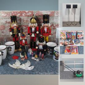 MaxSold Auction: This online auction features souvenir & foreign coins, small kitchen appliances, nutcrackers, lawnmower, Arc welder, vintage pyrex, office supplies, personal care items, Dyson vacuum, charcoal art piece, NIB outdoor security light, TV, video game and much more!