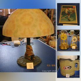 MaxSold Auction: This online auction features die-cast banks, tobacco tins, railroad lantern, showcases, wade mugs, board games, Novelty teapot, Chinese tea set, crafting beads, Hockey cards and much more!