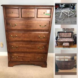 MaxSold Auction: This online auction features antique washstand, collectibles such as Lenox, silver plate, Royal Doulton, crystal ware, and dolls, furniture such as roll-top desk, La-Z-Boy sofa bed, Durham Furniture sleigh bed, wingback chairs, IKEA bunk bed, and Mennonite oak dining table, art such as framed prints, wall tapestry, and original watercolour, electronics such as Epson scanner, Electrohome HiFi, Sony DVD player, Wii console with games, and 40” Sony TV, CDs, vintage cameras, books, LPs, Tiffany-style lamps, home decor, area rugs, glassware, serving ware, Christmas decor, pine storage cabinet, small kitchen appliances, kitchenware, gardening supplies, planters, bicycles, bookshelves, children’s toys, Broil King BBQ and much more!