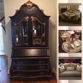 MaxSold Auction: This online auction features antique "Knee Hole" desk, Franklin secretary, TVs, area rugs, framed artwork, depression glass, grill, garden cart, Wicker chaise, iron bed, Royal Dalton figurine, Queen sleigh bed and much more!