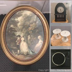 MaxSold Auction: This online auction features Neon sign, exit sign, hand made wooden inspirational plaques, furniture, rugs, Yamaha cassette deck, electronics, vintage weight scale, vintage oil lamps, vintage art, candles, candles and much more.