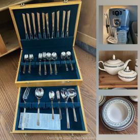 MaxSold Auction: This online auction features Vera Wang pattern wedding dress, Royal Doulton China, Espresso makers, portable massage table, Percussion massage gun, sporting gear, food dehydrator and much more!