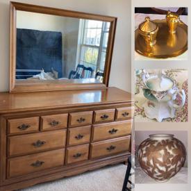 MaxSold Auction: This online auction features clocks, art, Lenox, stamps, baseball cards, dining room table and chairs, corner curio, china cabinet, china, chest of drawers, art, cedar chest, baseball cards, books, treadmill and much more!