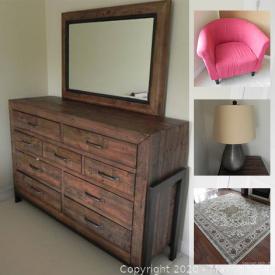 MaxSold Auction: This online auction features furniture such as a Bouclair shelving unit, Structube dining room furniture, Zipcode design chair, fur chair, Ashley furniture side table, pine cabinet, dresser and more, banknotes, rugs, coins, mirrors and much more!