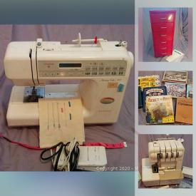 MaxSold Auction: This online auction features sewing items such as a dress form, crochet thread, sewing machines, overlock machines, fabric, yarns and needles, trims and more, kids crafting items, DVDs, Swarovski, beads, findings, toys, small kitchen appliances and much more!