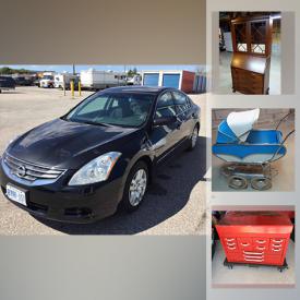 MaxSold Auction: This online auction features a 2010 Nissan Altima, posters, tools, pie crust table, crystal, vintage items, hockey cards, retro lamps, E.B. Foley bone china, milk glass, carnival glass, small kitchen appliances, fire safe, electronics, art, ukulele, rail cars and much more!