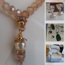 MaxSold Auction: This online auction features turquoise and chrysocolla silver jewelry, costume jewelry, jewelry stands, jewelry cases and jewelry boxes. Home decor, dining room chairs, recliner and much more.