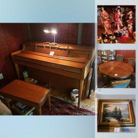 MaxSold Auction: This online auction features Time-Life books, piano, model ships, an antique dining room set, china, crystal, washboards, paintings, dolls and much more!