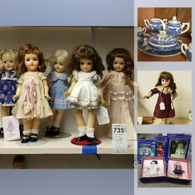 MaxSold Auction: This online auction features antique dolls, Hummel, canning equipment Red Wing pottery, jars, vacuum, stoneware, doll stands, boxes, decorative plates, seasonal decor, Hallmark ornaments, Hallmark kiddie cars, Royal Copenhagen, table, miniature tea sets and much more!