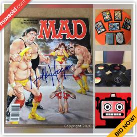 MaxSold Auction: This online auction features collectibles such as vintage and antique books, signed memorabilia, comic books such as Marvel, DC, Gold Key, and Sonic, collector cards such as sports cards, Magic and Pokemon, antique crystal, art prints, vinyl albums, golf clubs, kitchenware, porcelain, glassware, action figures, books, acoustic guitar, CD sets, vintage decor, diecast cars, Atari game cartridge and much more!
