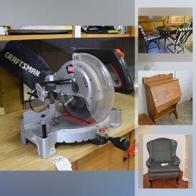 MaxSold Auction: This online auction features air compressor, chainsaw, power tools, lawnmower, inverter generator, air conditioners, heaters, collector plates, small kitchen appliances, wine fridge, designer handbag, Hooker cabinet, drafting table, TV and much more!