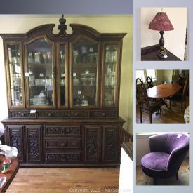 MaxSold Auction: This online auction features Lenox vase, luggage, blue ceramic, Jade pieces, precious moments, Heinrich China, toys, TV, kitchen gadgets, small kitchen appliances, sewing supplies, exercise equipment, area rugs, electric drum set, power & hand tools and much more!