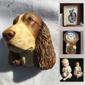 MaxSold Auction: This online auction features costume jewelry, vintage Pendelfin figures, Queen Elizabeth's souvenirs, framed artwork, vintage watches, Toby Jigs, vintage musical figures and much more!