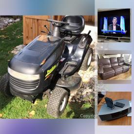 MaxSold Auction: This online auction features furniture such as a recliner sofa, chair, loveseat, bench, patio furniture, Muskoka chairs, dining table and chairs, end tables, dresser and more, riding lawnmower, decor, dump trailer, decor, art, lamps, cushions, linens, bathroom items, vases, plant, teacups, model boat, books, kitchenware, ski machine, painted floral screen, air compressor, walker, seasonal decor, toys, tools, garden items, sports items and much more!