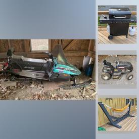 MaxSold Auction: This online auction features vintage vinyl, IKEA stools, leather armchairs, barbecue, vintage snow skates, hammock & stand, metal detector, vintage snowmobile, riding lawn mower, Suzuki ATV, and much more!