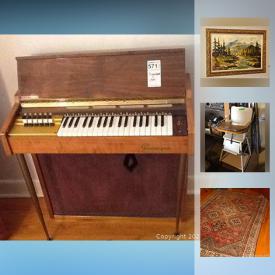 MaxSold Auction: This online auction features Acorn Canada stair lift, collectibles such as silver plate, Goebel figurines, Spode, Aynsley, and collector plates, furniture such as teak coffee table, MCM couch, recliner chair, armoire, and side tables, art such as abstract framed art, signed oil on board, and framed prints, Persian rugs, pottery, planters, Christmas decor, electronics such as Fisher speakers, RCA turntable, and HP printer, floor lamps, glassware, dishware, books, CDs, home decor, costume jewelry, stemware, small kitchen appliances, shelving units, binoculars, bookcases, hand tools, outdoor decor, ladders, garden tools, hardware, power tools such as Black and Decker router, tile cutter, and cordless drills, linens, barware and much more!