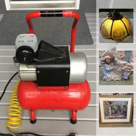 MaxSold Auction: This online auction features prints, fishing rods, hockey cards, books, compressor, duck decoys, small kitchen appliances, portable air conditioner, peach tree, decorative mirror, wood and brass beer taps, mickey mouse watch, Samsung TV, vintage racquets, vintage tabletop hockey, pub chairs and much more!