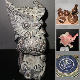 MaxSold Auction: This online auction features Beer steins, costume jewelry, glass paperweights, hot wheels, Tonka trucks, art supplies, toys, snowglobes, shot glass collection, sports equipment, vintage golf clubs and much more!