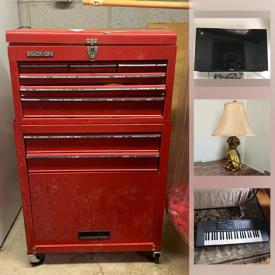 MaxSold Auction: This online auction features TVs, stained glass panel, area rugs, Gazebo, small kitchen appliances, Casio keyboard, fur coat, vintage sleigh bed, vacuum cleaners, antique vanity, stack-on tool box & tools, window air conditioners, sporting goods, costume jewelry, snow thrower and much more!