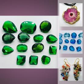 MaxSold Auction: This online auction features Gemstones such as Tourmalines, Garnets, Quartz, Moonstones, Topazes, Emeralds, Amethysts, and jewelry such as necklaces, rings, bracelets and much more!