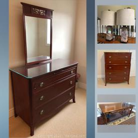 MaxSold Auction: This online auction features Gibbard bedroom suite, MCM marble lamps, Walnut desk, ceramic orchid pots, Clarence Gagnon prints, art pottery, NEC projector, White noise machine and much more!