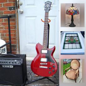 MaxSold Auction: This online auction features collectibles such as Hummel, Royal Doulton, and vintage G.I. Joe, art such as signed oil paintings on canvas, framed tile, signed Benjamin Chee print, and signed watercolours, electric guitar with amp, stained glass lamps, MCM globe, furniture such as chrome and glass table, and antique armchair, home decor statuettes and much more!