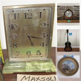 MaxSold Auction: This online auction features collectibles such as vintage decanters, a commemorative medallion, antique horn, antique Model A headlight bar, and antique Victorian rocking chair, Christmas decor, new items such as Innova Inversion table, Conair hair clippers, and South Mountain golf bag, antique stained glass, 78 records, vintage slag glass lamp, vintage leaded stained glass shade, porcelain plates, CD box sets, acoustic guitar, art such as framed prints, signed watercolours, and oil painting, jewelry cleaner and much more!