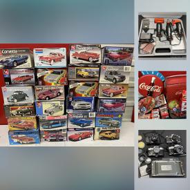 MaxSold Auction: This online auction features collectibles to include die-cast cars, plastic cars, Johnny lightning, NASCAR, Revell model cars, AMT model cars, model airplanes, Avon, movie memorabilia, collector coins, hockey memorabilia, puzzles, board games, Barbie doll, collector plates and much more.