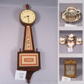 MaxSold Auction: This online auction features Royal Albert dinner plates, Wedgwood, Royal Doulton, fruit bowl, antique tea coffee cup and saucer, Limoges, Denby, mantel clock case, Hummel, fur hats, travel mug, china, antique Flow blue pieces, candles, vintage lampshade and much more!