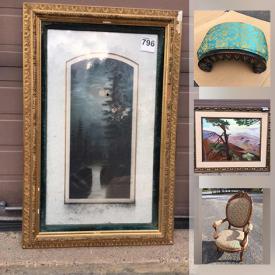 MaxSold Auction: This online auction features original, signed oil paintings by Tony D Argos, antique parlour furniture and footstool, marble-topped table and mahogany coat rack, travel trunks and blanket bokes, settees, rugs, Eastlake secretary and much more!