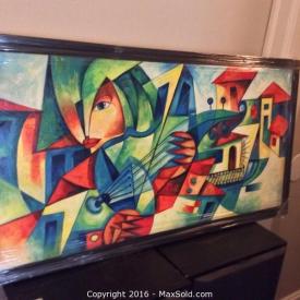 MaxSold Auction: Calling all Artists! If you're a fan of vibrant colours check out this #NorthDelta Downsizing Online Auction which features prominent current artists such as Jose Salazar Vasquez, Alber Zayas and Hermida