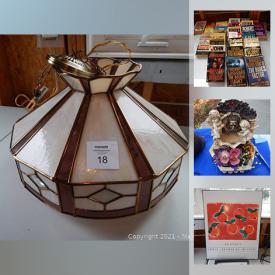 MaxSold Auction: This online auction features hand tools, Tiffany chandelier, games, air conditioner, camping gear, binoculars, yard tools, DVDs, salt & pepper collectibles, NIB heaters and much more!