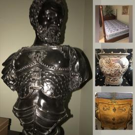 MaxSold Auction: This online auction features hand tools, solid brass bed, four-poster canopy bed, collectible plates, unique birdhouses, antique dresser, vintage stoneware, vintage lighting, dressing screen, and much more!