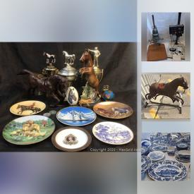 MaxSold Auction: This online auction features antique rocking horse, books, coca-cola collection, horse collection, collector plates, watches, new toys, LPs, activity table and much more!