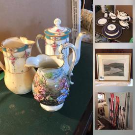 MaxSold Auction: This online auction features blue & white chinaware, pewter, sterling silver, Wedgwood, egg cups, Blue Mountain pottery, decorative plates, teacups, sports equipment, antique furniture and much more!