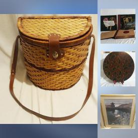 MaxSold Auction: This online auction features wicker baskets, kitchen items, fabric material, themed decor, Christmas decor, crystal bowls, pet supplies, stool, costume jewelry, vintage quilts, stencils, bed sets, art supplies and much more!