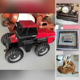 MaxSold Auction: This online auction features tons of collectibles to include vintage fishing, deep-sea fishing gear, trench art, Lionel trains, Hornby trains, Peanuts, Tonka trucks, Texaco die-cast, Coca Cola cooler, stoneware jugs, crocks, foil cans, farm equipment, hand tools, Goebels and much more.