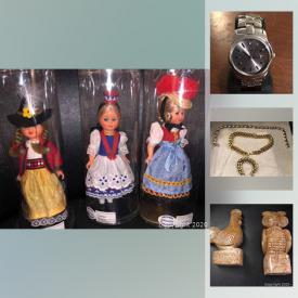 MaxSold Auction: This online auction features Meakin china, antique dolls, vintage ceramics, Hot Wheels, glassware, art such as photography and vintage lithographs, costume vintage and antique jewelry, watches, vintage board games, table globe, small statues and much more!