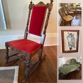 MaxSold Auction: This online auction features framed artwork, antique chairs, IKEA furniture, tabletop mirrors, raising recliner, area rugs and much more!