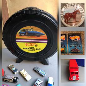 MaxSold Auction: This online auction features hot wheels, matchbox, Topps Hockey and basketball, trading cards, action figurines, Texaco collectibles, Hess diecast, Corgi diecast, star wars, Ninja Turtles, Nintendo, Pokémon, vintage toys, Beatles collectible, WWII collectibles and much more.