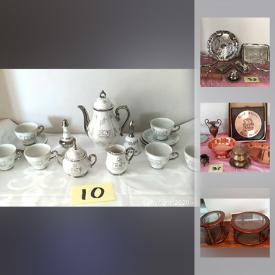 MaxSold Auction: This online auction features decorative plates, marble console, small kitchen appliances, China sets, marble pedestal table, Czeck crystal glasses, winemaking supplies and much more!