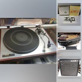 MaxSold Auction: This online auction features stereo components and rock, folk, reggae, funk, new wave, punk, jazz record albums, NIB 3D camera, amps, speakers, Chromaharp and much more!