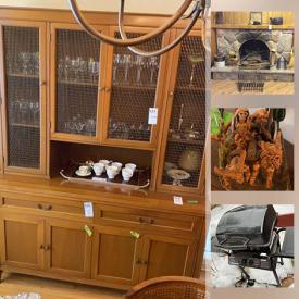 MaxSold Auction: This online auction features art, Aynsley China, MCM furniture, vintage electronics, brass decor, musical instruments, piano, stained glass, aquarium, craft supplies, office supplies, camera, binoculars, outdoor furniture, gardening and much more.